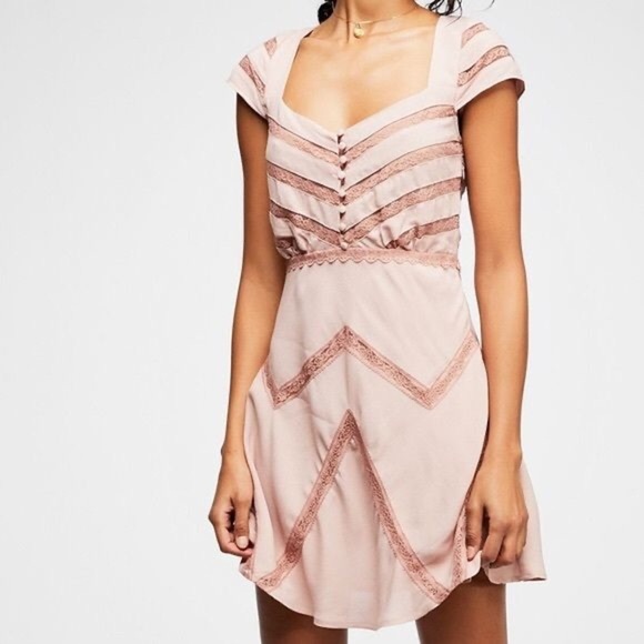 Free People Elle Mini Dress Toasted Mink Size 0 - Picture 2 of 11